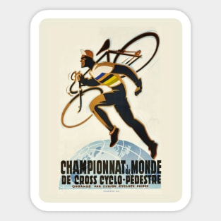 Cross Country Bicycle and Foot Race Competition Sticker